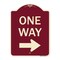 Signmission Designer Series One Way Right Arrow, Burgundy Heavy-Gauge Aluminum Sign, 24" x 18", BU-1824-23521 A-DES-BU-1824-23521 - alternate 1